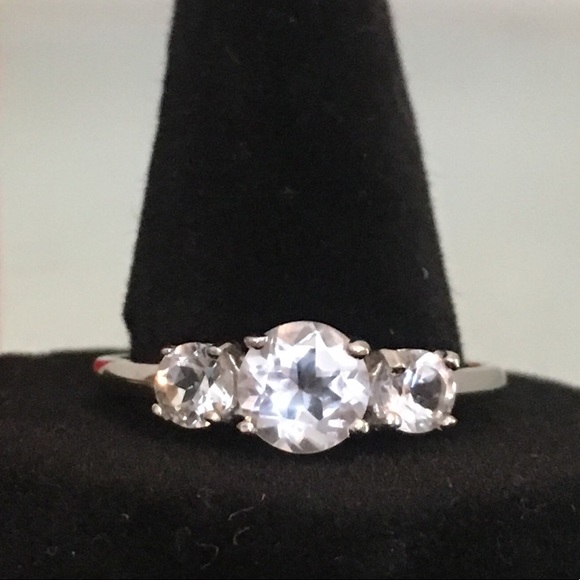 Luxury Collection Sterling Silver White Topaz Ring - Picture 2 of 8