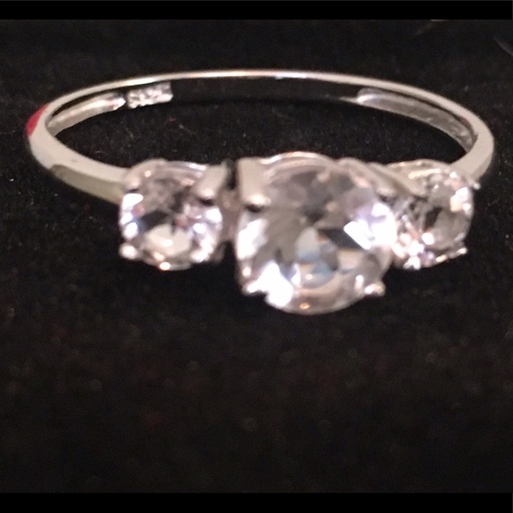 Luxury Collection Sterling Silver White Topaz Ring - Picture 5 of 8