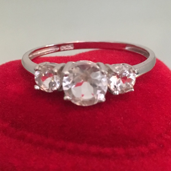 Luxury Collection Sterling Silver White Topaz Ring - Picture 8 of 8