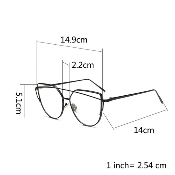 🥑Clear Frame Iridescent Cat Eye Aviator Sunnies🥑 - Picture 6 of 7