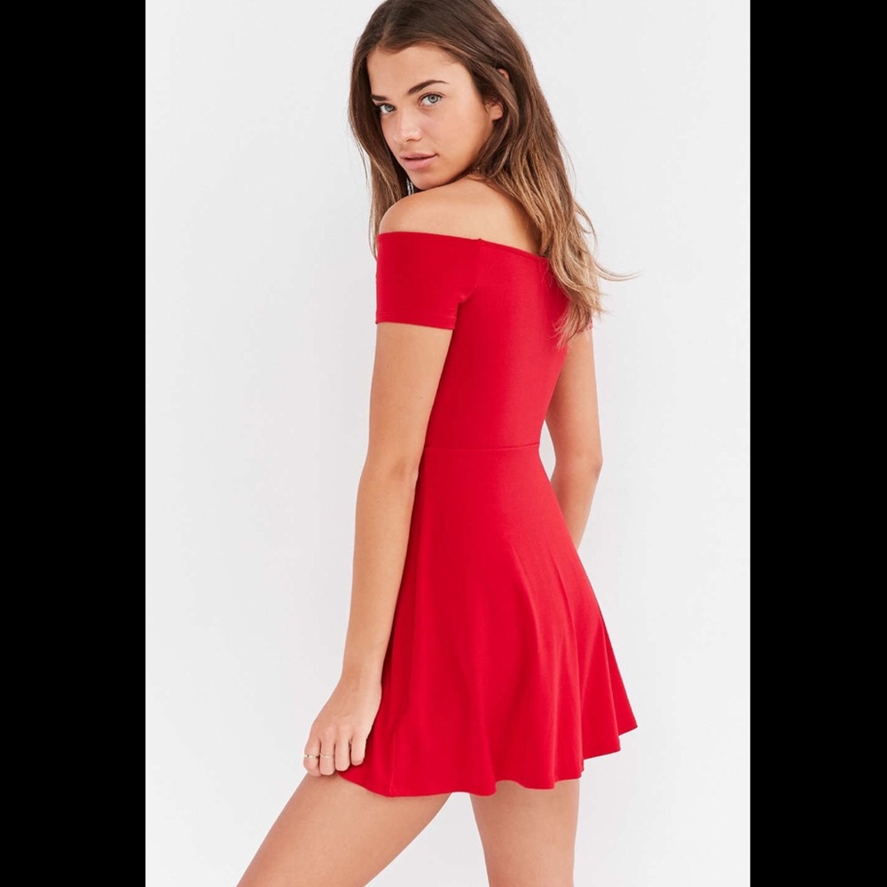 Urban Outfitters Off-the-Shoulder Red Dress