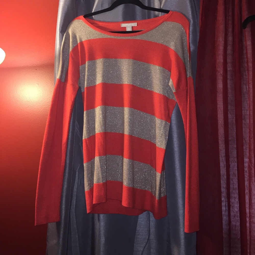 Striped sparkle sweater