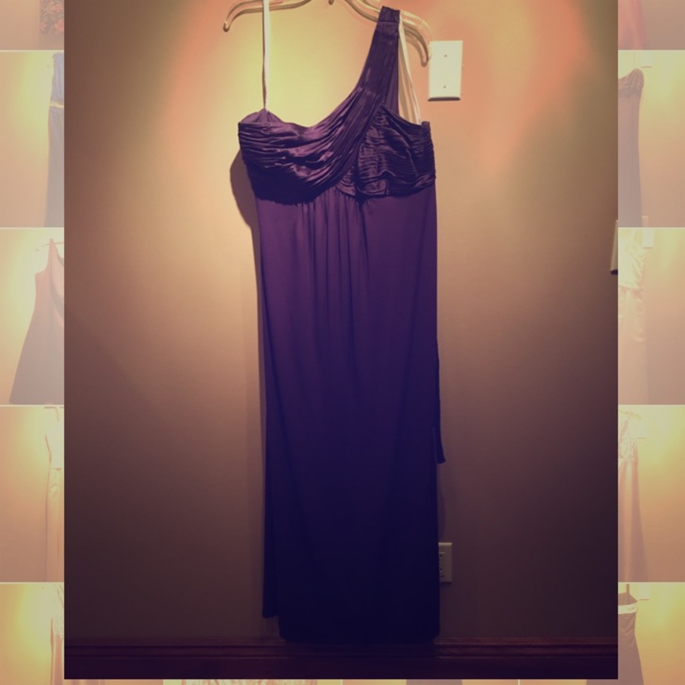 Dark purple bridesmaid dress