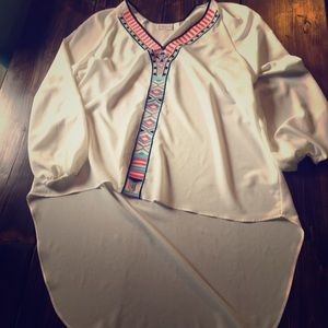 White sheer top
