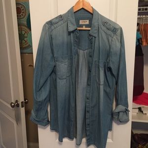 Boyfriend fit jean shirt