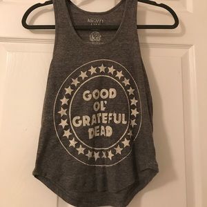 Gray Grateful Dead muscle tank
