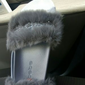 Faux fur bebe sandals new. Next day shipping