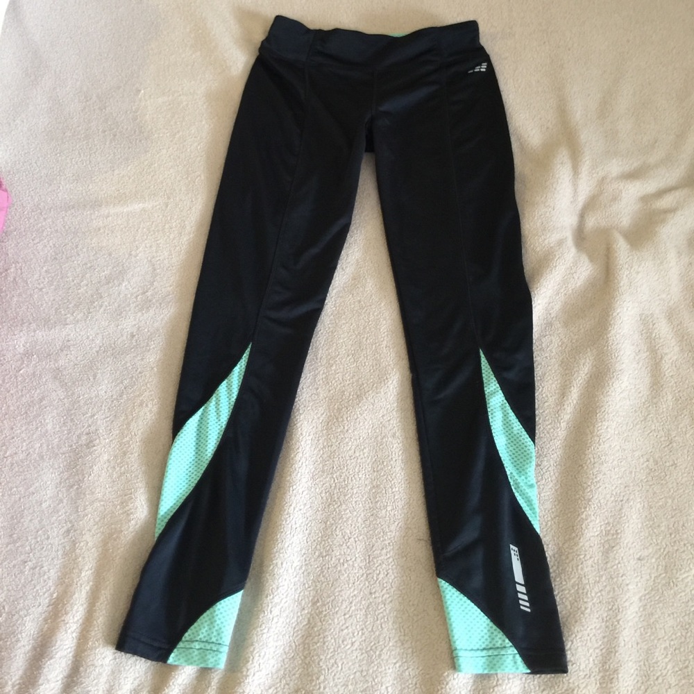 Teal & black athletic leggings