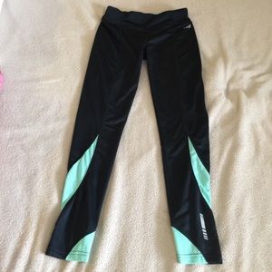 Teal & black athletic leggings