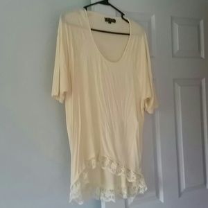 Cream lace tunic size 'small'
