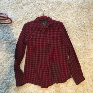 plaid checkered button down