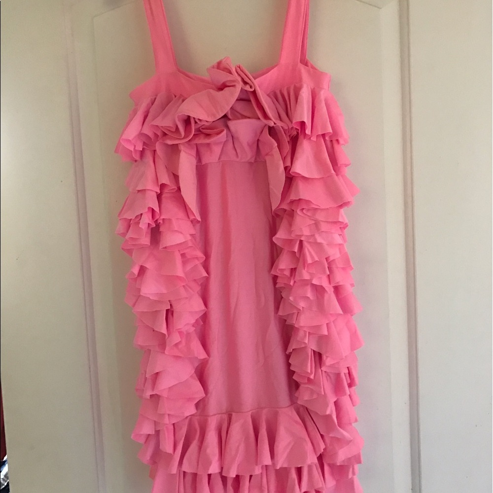 Pink ruffle dress