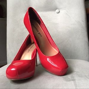 Madden Girl red high heels