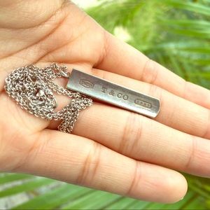 Authentic Tiffany & Co. 1837 Bar Pendant