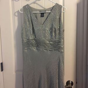 Floor length dress sequin and tiny pearl detail