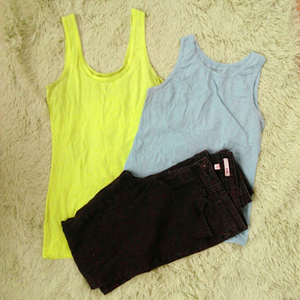 Blue and Yellow Tank Tops