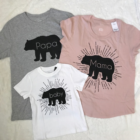 Tops - Mama Papa Baby Bear family shirts Fathers Day