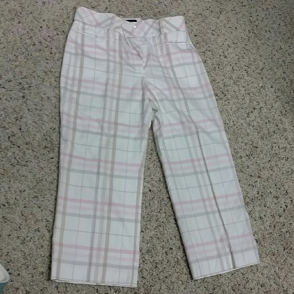 Burberry pink plaid golf Capri size 6 usa