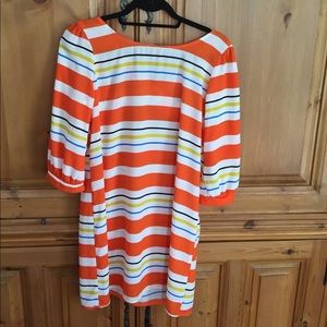 Francesca's 3/4 Sleeve Striped Dress Size Medium