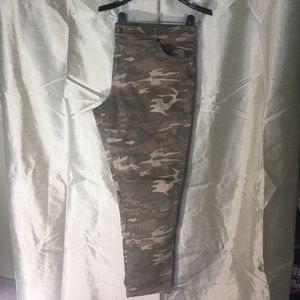 LOFT Camo Relaxed Skinny Jeans