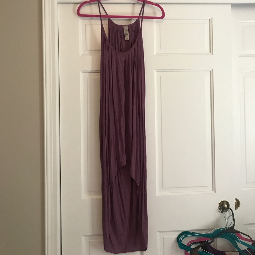 Purple high low dress