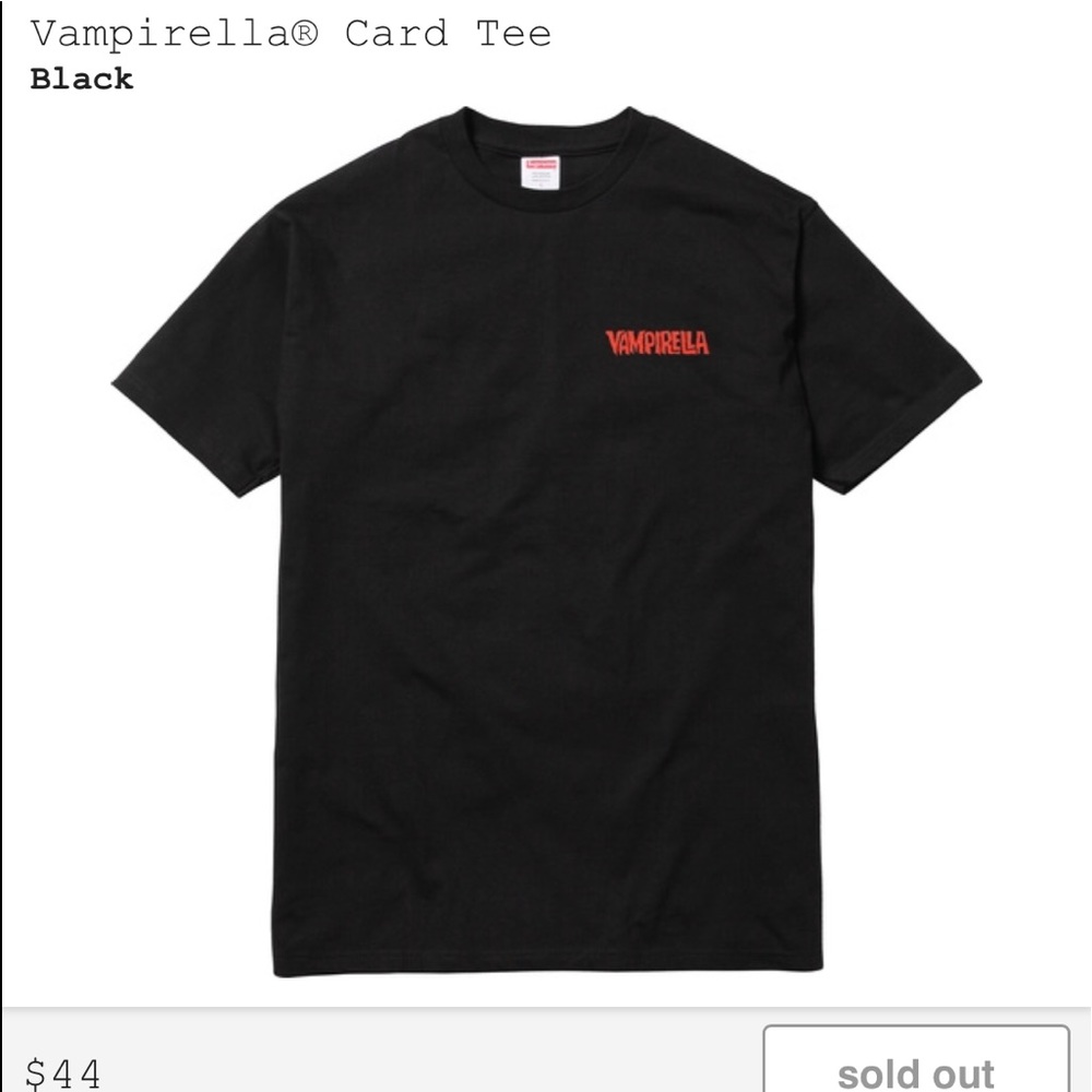 Supreme X Vampirella Card Tee