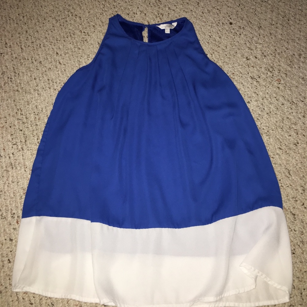 Color block flowy tank top