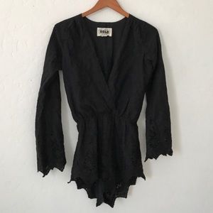 Stone Cold Fox "Locals" Romper in Black