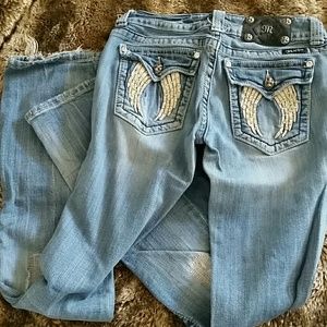Miss me jeans with wing design pockets