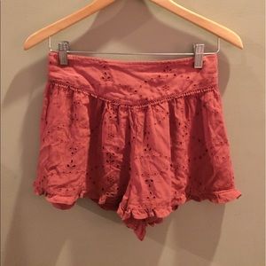 American Eagle deep orange/red shorts