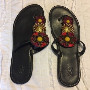 New York & Company Beaded Sandal