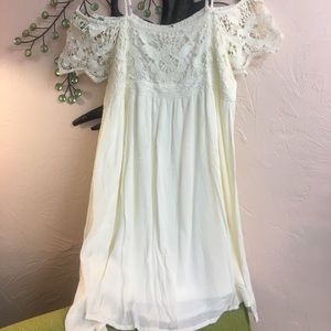 Ivory off the shoulder dress