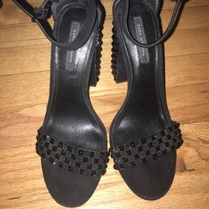Zara Woman black block heels