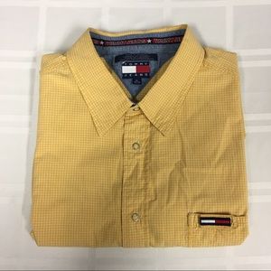 Mens VTG 90s TOMMY HILFIGER Button-Front Shirt XL