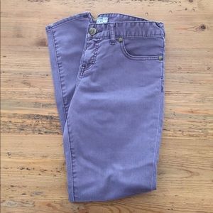 Free People Purple Skinny Jean Zip Ankle SZ W28