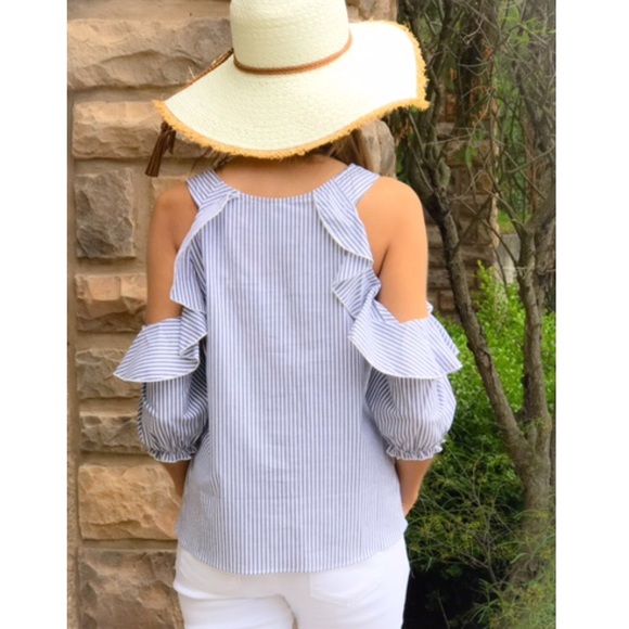 Cold Shoulder Ruffle Top - Picture 5 of 5