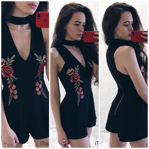 Embroidery Romper Shorts Summer Jumpsuit Dress NWT - Picture 4 of 8