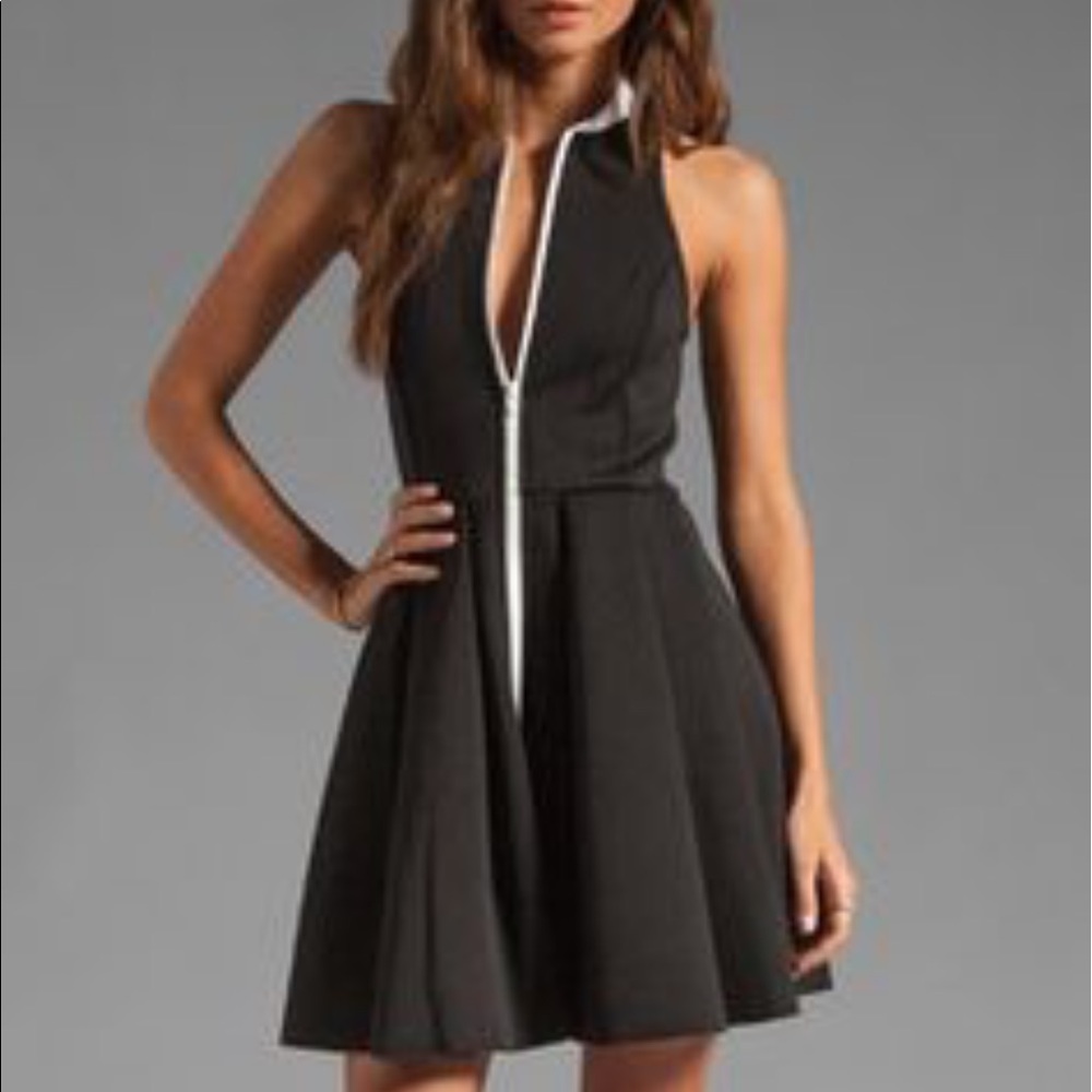 T by Alexander Wang neoprene zip up dress Small
