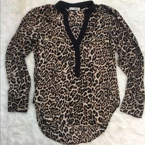 MNK Leopard Print Career Top