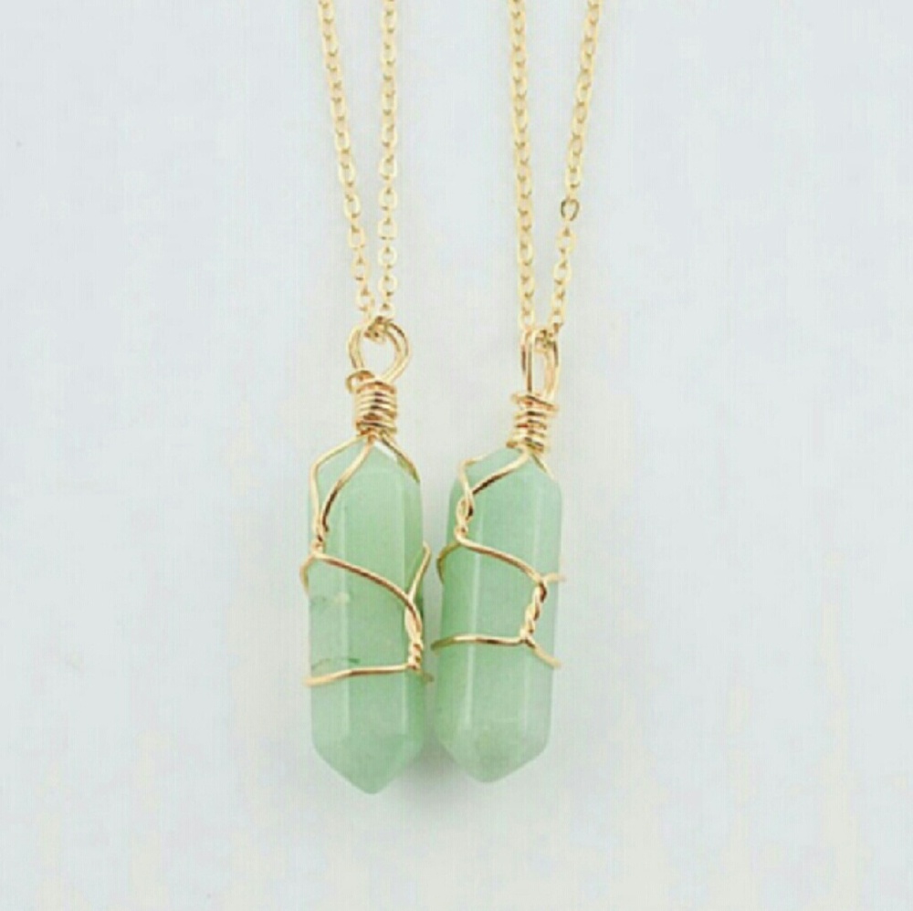 Brand New Gem Pendant Gold Necklace - Picture 4 of 7