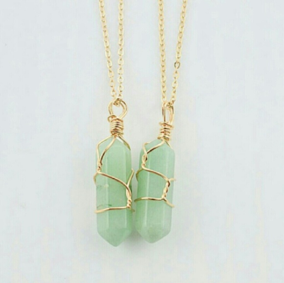 Brand New Gem Pendant Gold Necklace - Picture 4 of 7