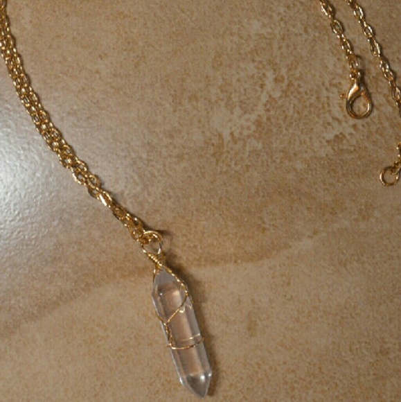 Brand New Gem Pendant Gold Necklace - Picture 6 of 7