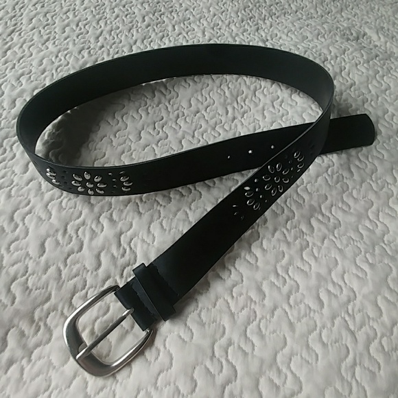 Accessories - Black silver studded belt
