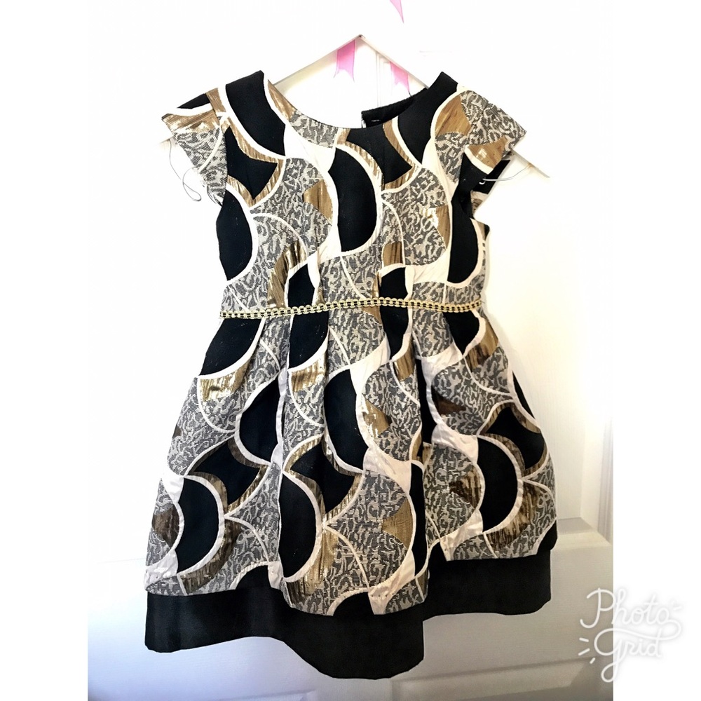 "Abstract Gold" Pippa and Julie Dress