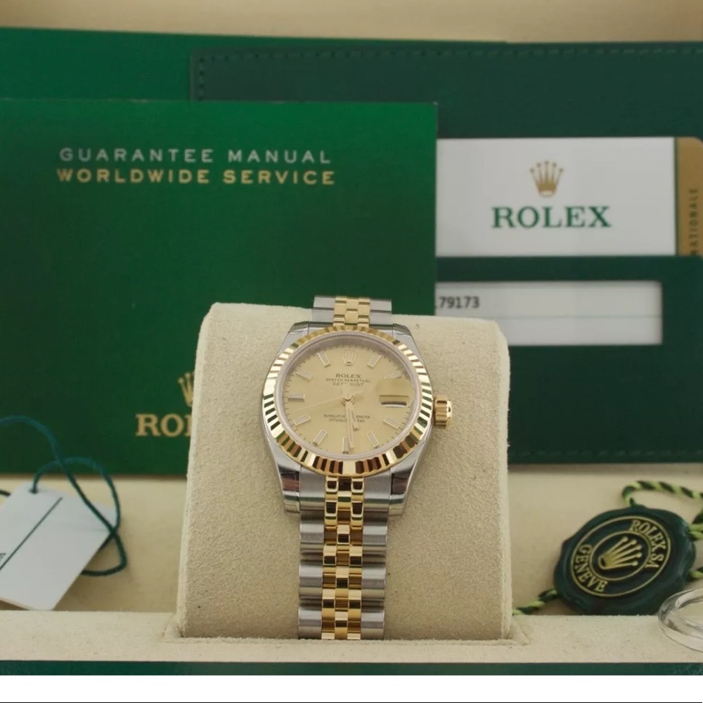 A Brand New Ladies 2017 Rolex Two Tone Date Just