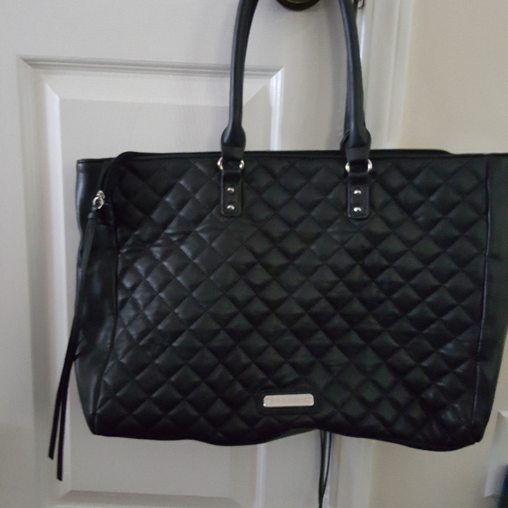 Steve Madden black leather tote