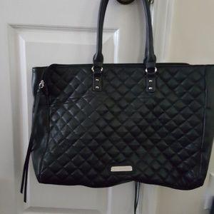 Steve Madden black leather tote