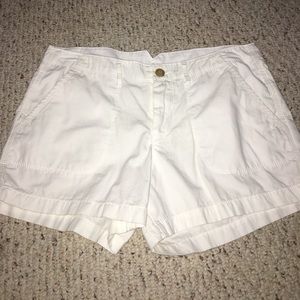 White chino shorts