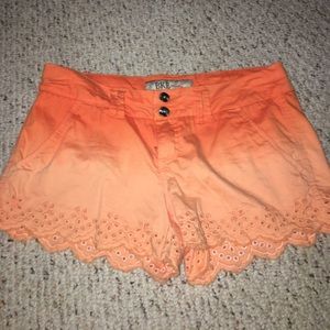 Orange ombré shorts