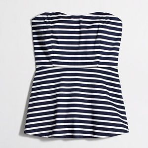 J.Crew Strapless Peplum Top
